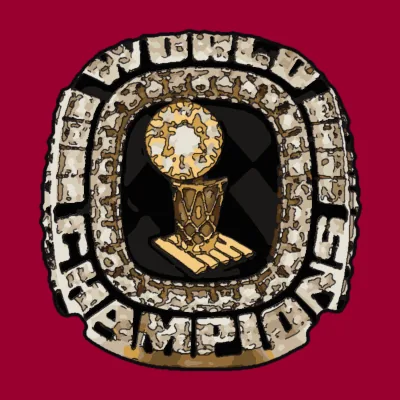 Drawing of the Miami Heat championship ring, 2005-06