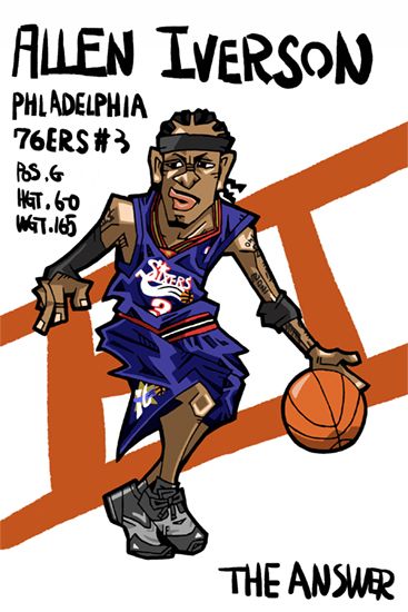 Caricature of Allen Iverson
