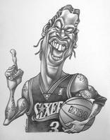 Caricature of Allen Iverson