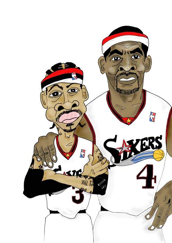 Caricature of Allen Iverson