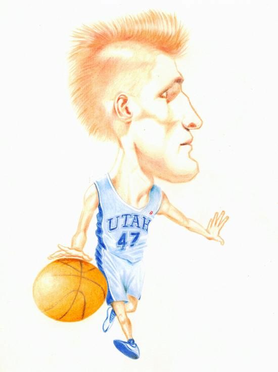 Caricature of Andrei Kirilenko