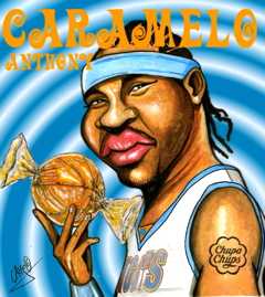 Caricature of Carmelo Anthony