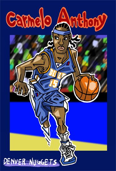 Caricature of Carmelo Anthony