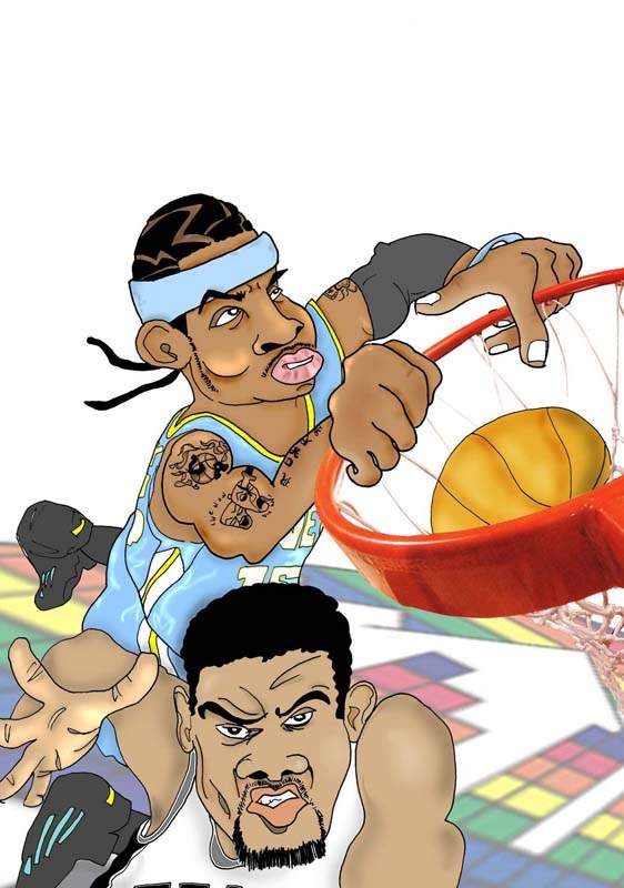 Caricature of Carmelo Anthony