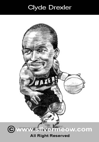 Caricature of Clyde Drexler