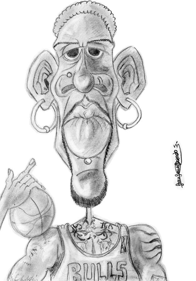 Caricatura de Dennis Rodman