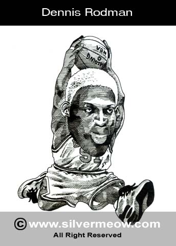 Caricatura de Dennis Rodman