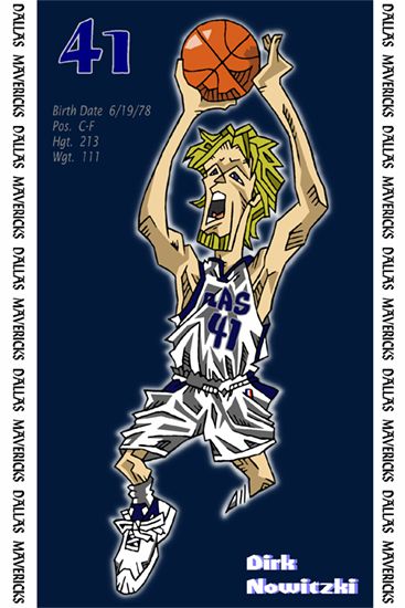 Caricatura de Dirk Nowitzki