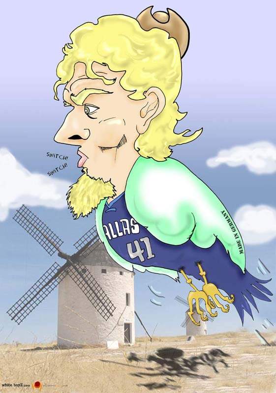 Caricatura de Dirk Nowitzki