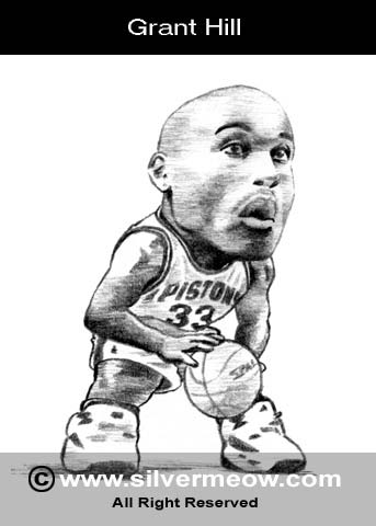 Caricatura de Grant Hill