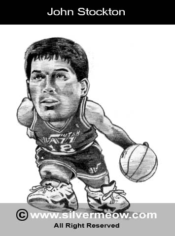 Caricatura de John Stockton