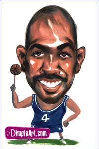 Caricatura de Karl Malone
