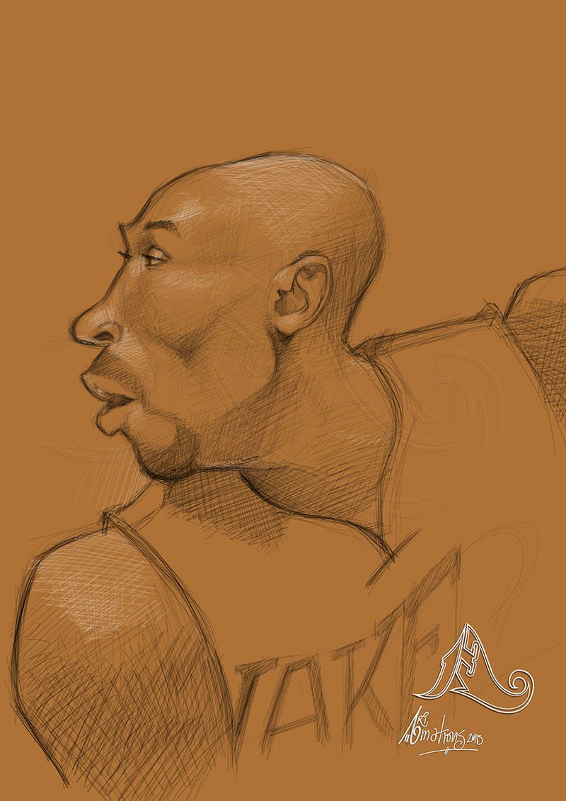 Caricature of Kobe Bryant