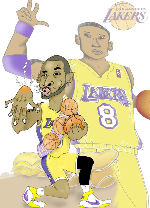 Caricature of Kobe Bryant