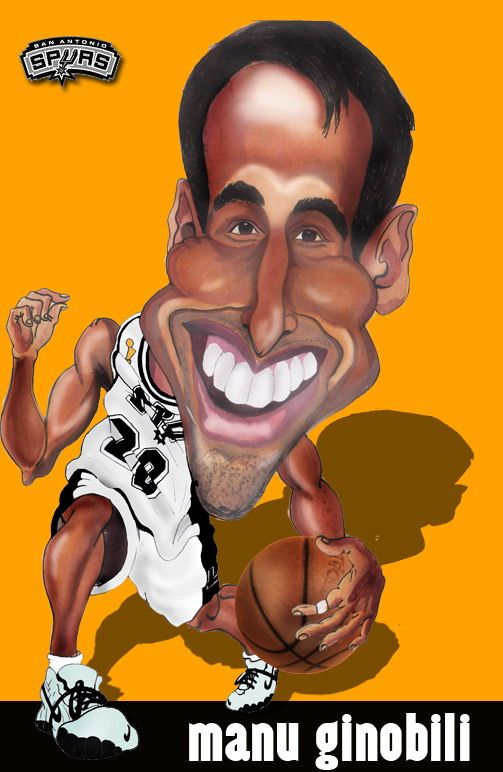 Caricatura de Manu Ginóbili