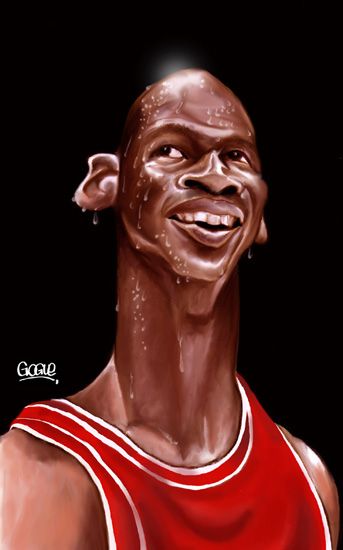 Caricatura de Michael Jordan