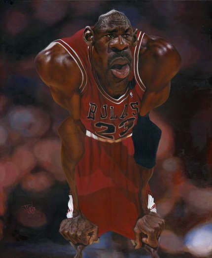 Caricatura de Michael Jordan