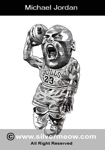 Caricatura de Michael Jordan