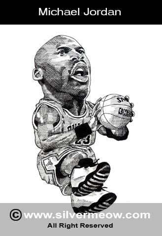 Caricatura de Michael Jordan