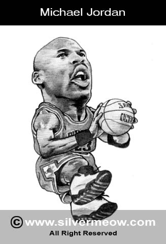 Caricatura de Michael Jordan