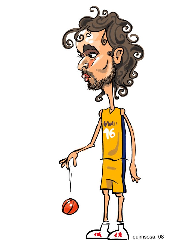 Caricatura de Pau Gasol