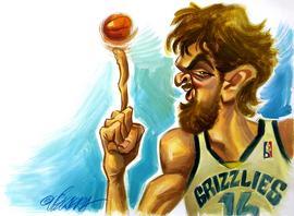 Caricatura de Pau Gasol