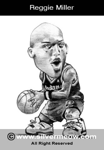 Caricatura de Reggie Miller