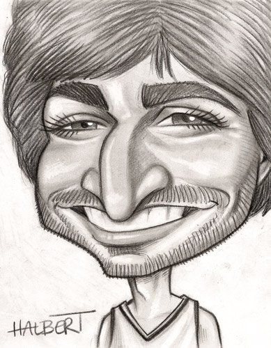 Caricatura de Ricky Rubio