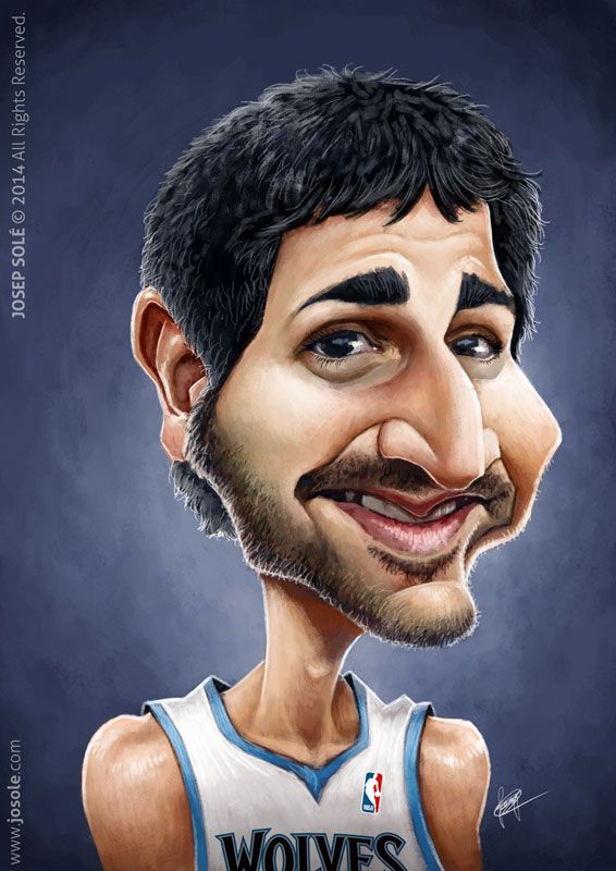 Caricatura de Ricky Rubio