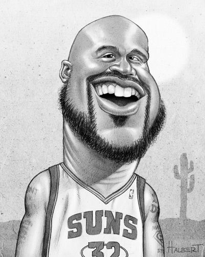 Caricatura de Shaquille O'Neal