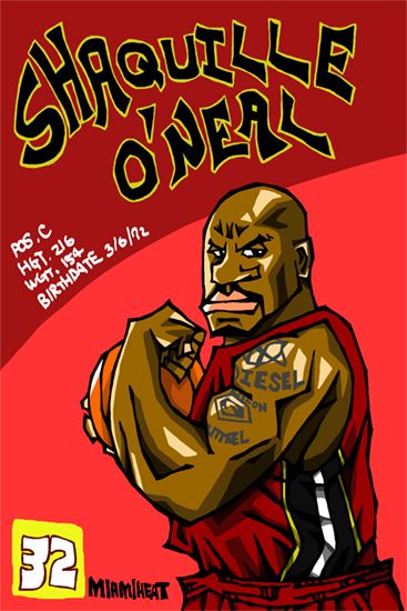 Caricatura de Shaquille O'Neal