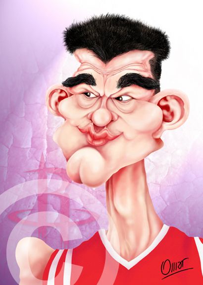 Caricatura de Yao Ming